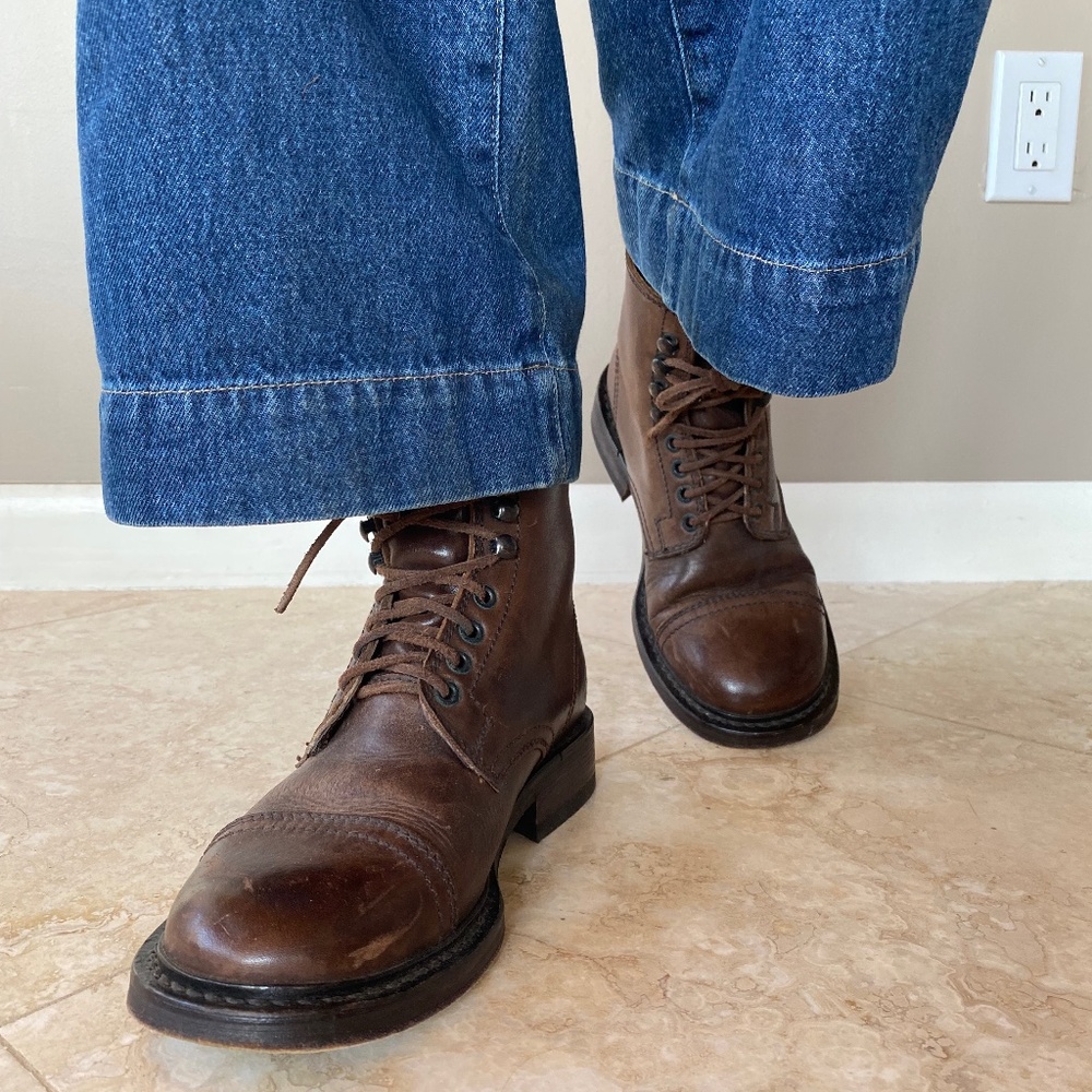 Vintage Dolce Gabbana leather lace up boot